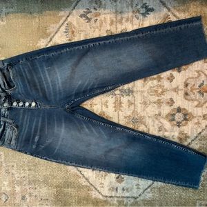 Vervet Denim Buttonfly High-Rise Mom Jean size 26